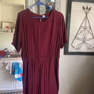 Old navy short sleeved jumpsuit maroon
